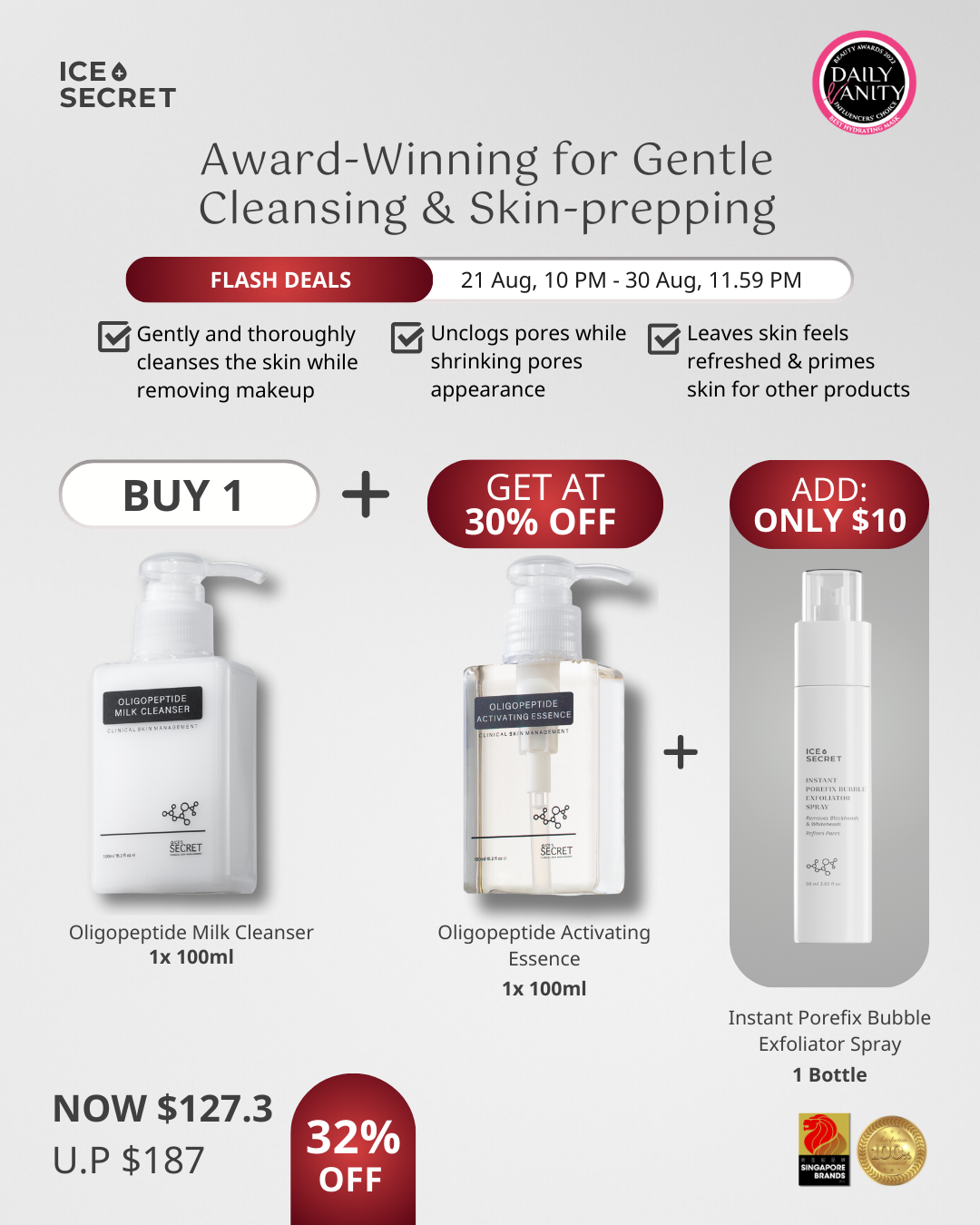 (FLASH DEALS) Signature: 2-in-1 Make Up & Gentle Cleansing Set 100ML
