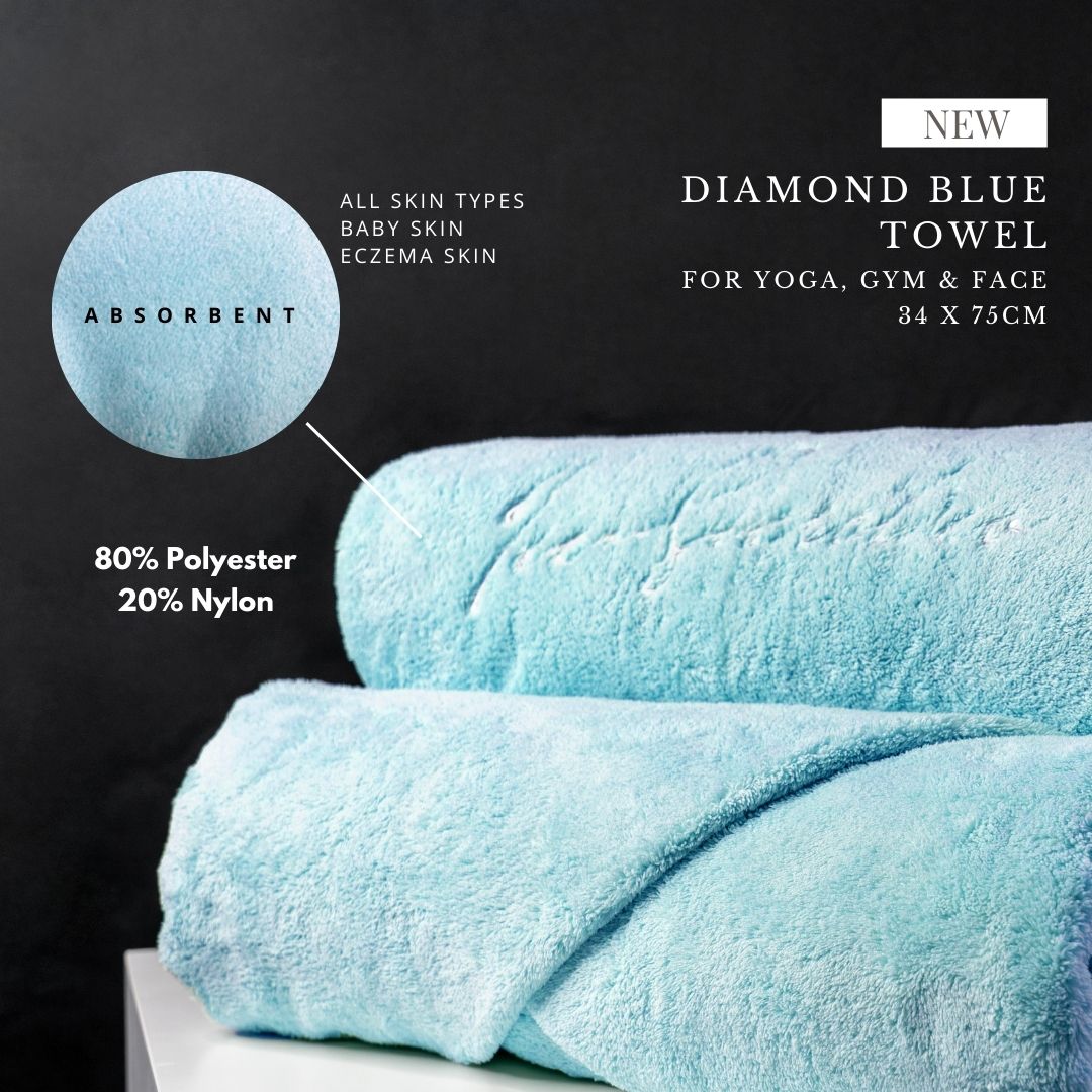 Hypoallergenic Soft Small Towel (Diamond Blue)