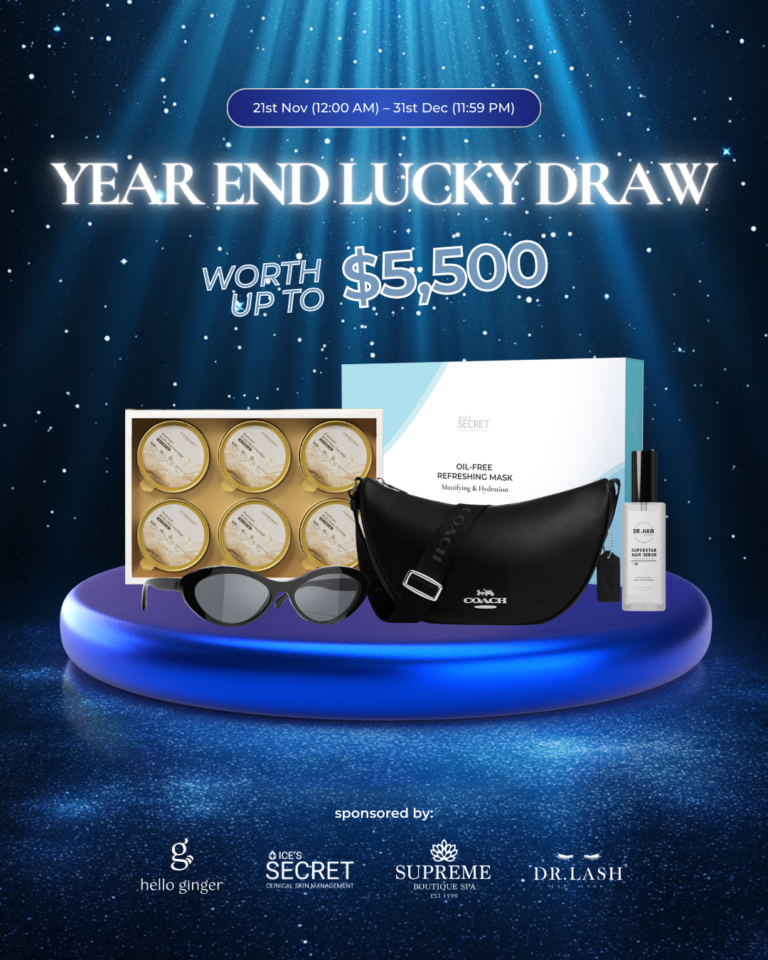 YEAR END LUCKY DRAW 🎉 Ice's Secret Year-End Celebration: Your Chance to Win Luxe Prizes! 🎉