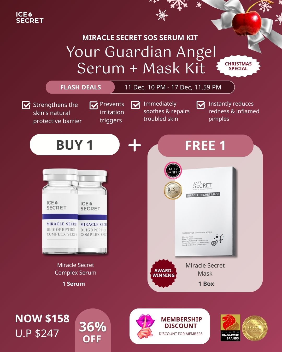 [12.12 Fan Favourite] Miracle Secret Oligopeptide Complex Serum Kit