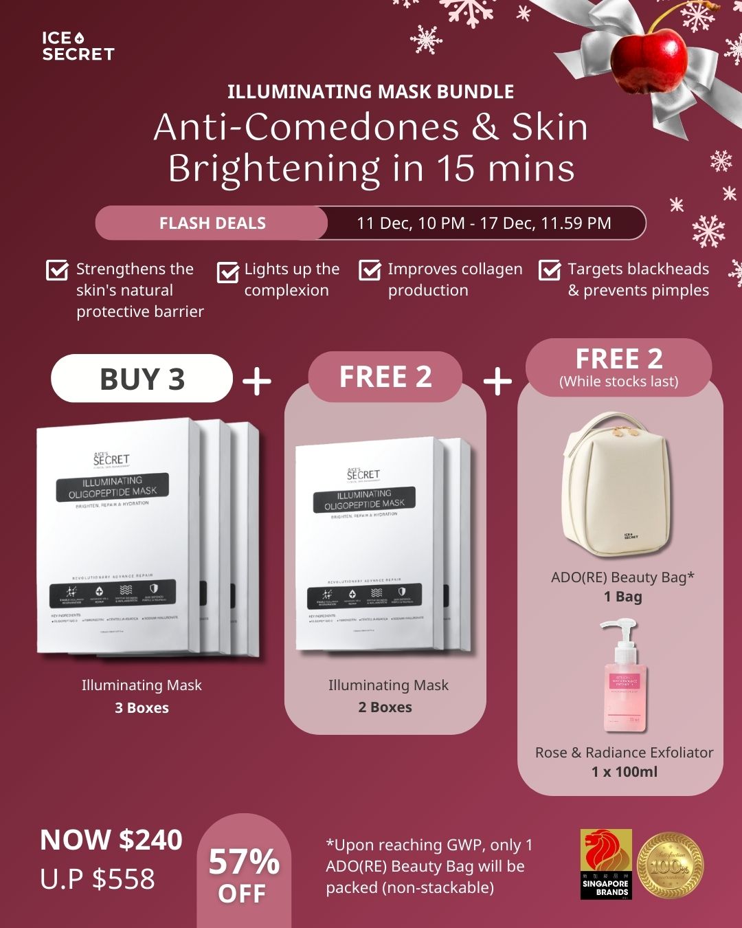 [12.12 Fan Favourite] Illuminating Oligopeptide Mask Bundle