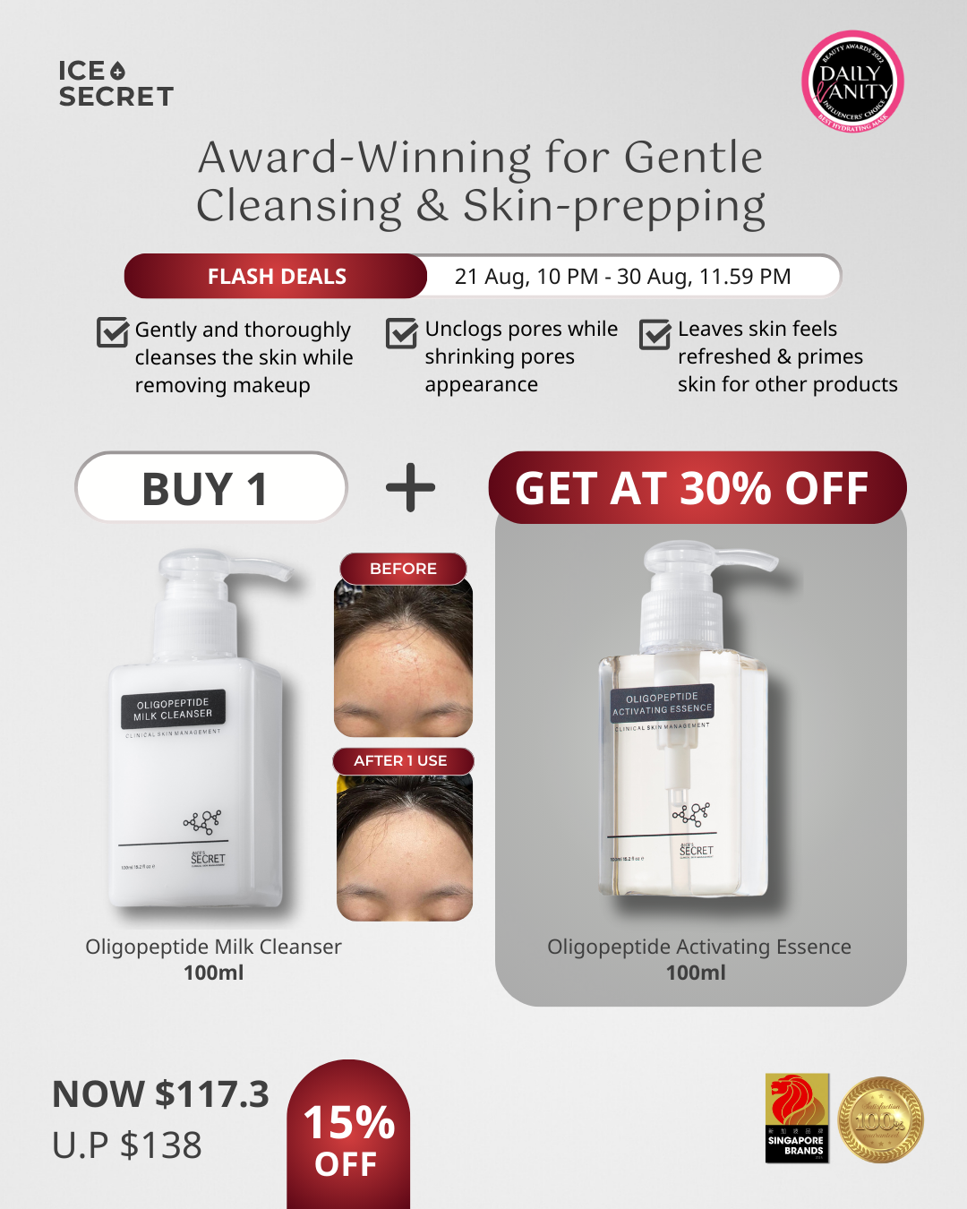 (FLASH DEALS) Signature: 2-in-1 Make Up &amp; Gentle Cleansing Set 100ML