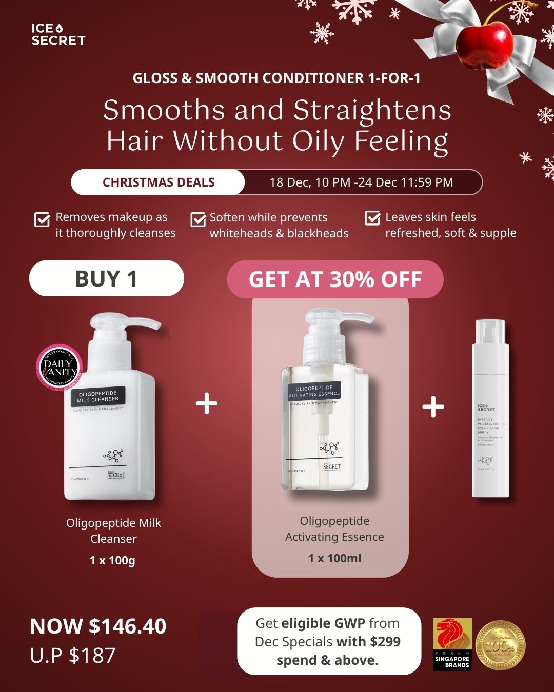 (XMAS DEALS) Signature: 2-in-1 Make Up & Gentle Cleansing Set 100ML