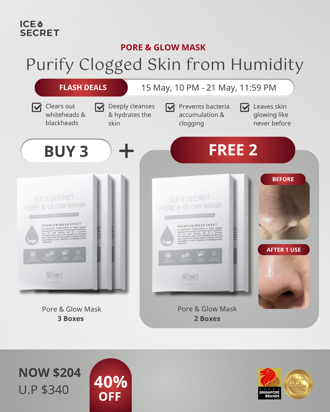 (FLASH DEALS) Pore &amp; Glow Mask Trio Bundle