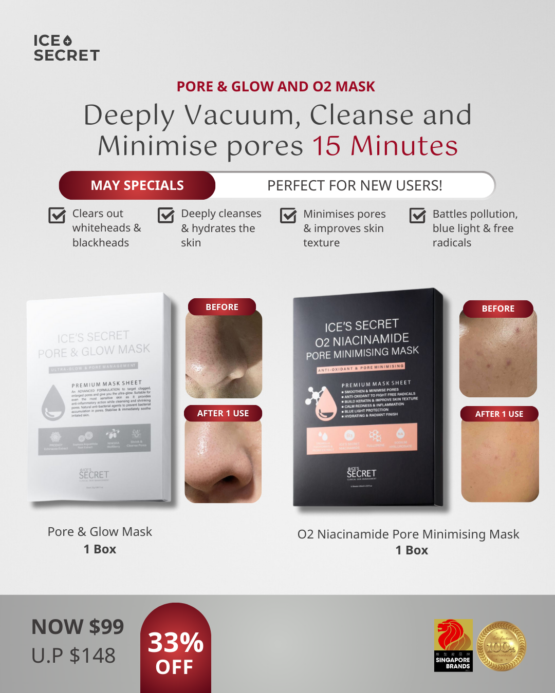 (FLASH SALES) Pore-Perfect Pair: Pore &amp; Glow + O2 Mask
