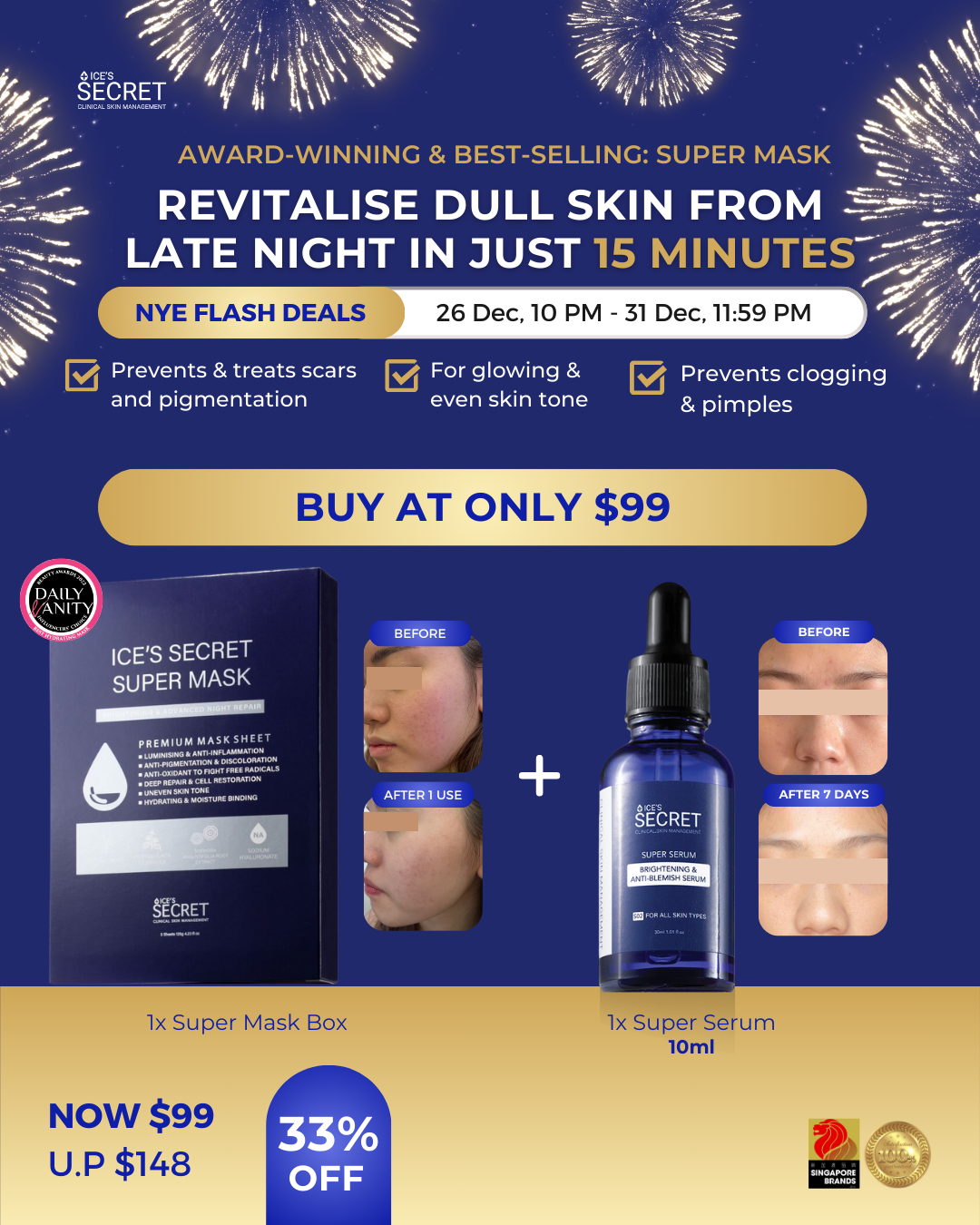 (NYE FLASH DEALS) Mask &amp; Glow Starter Pack