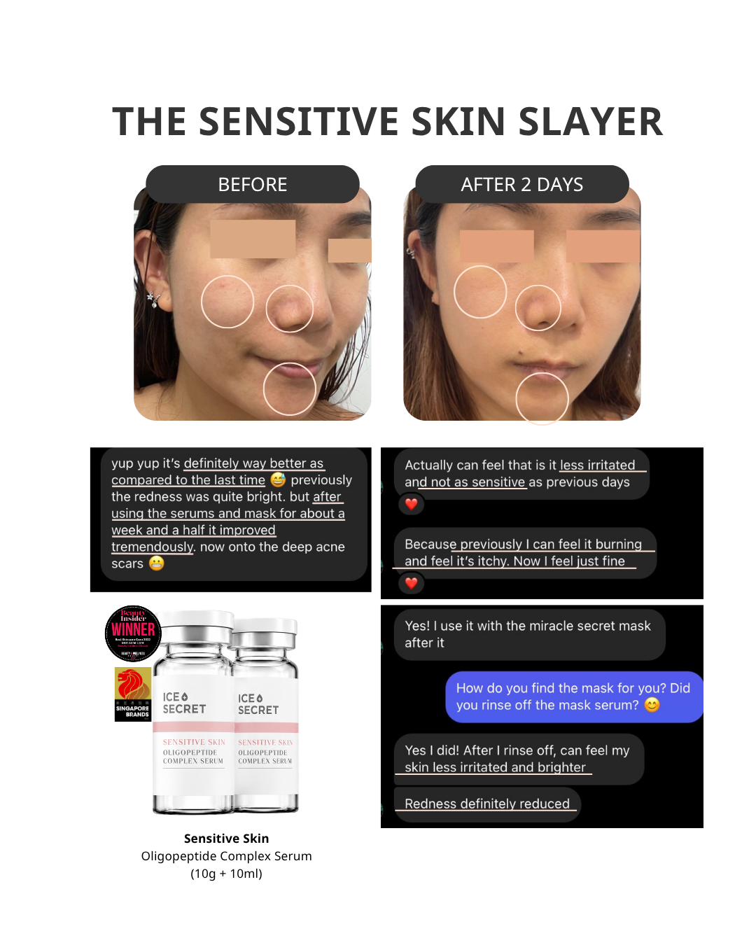 Sensitive & Redness Oligopeptide Complex Serum for sensitive skin