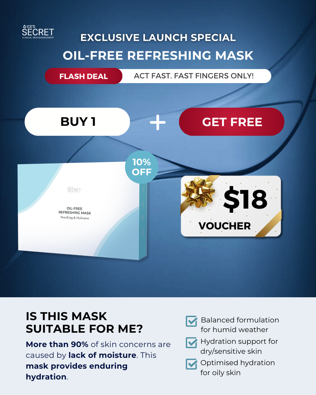 (Launch Special) Oil-Free Refreshing Mask