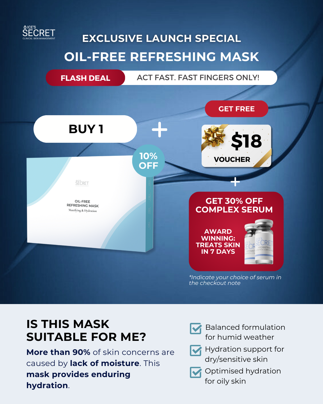 (Launch Special) Oil-Free Refreshing Mask