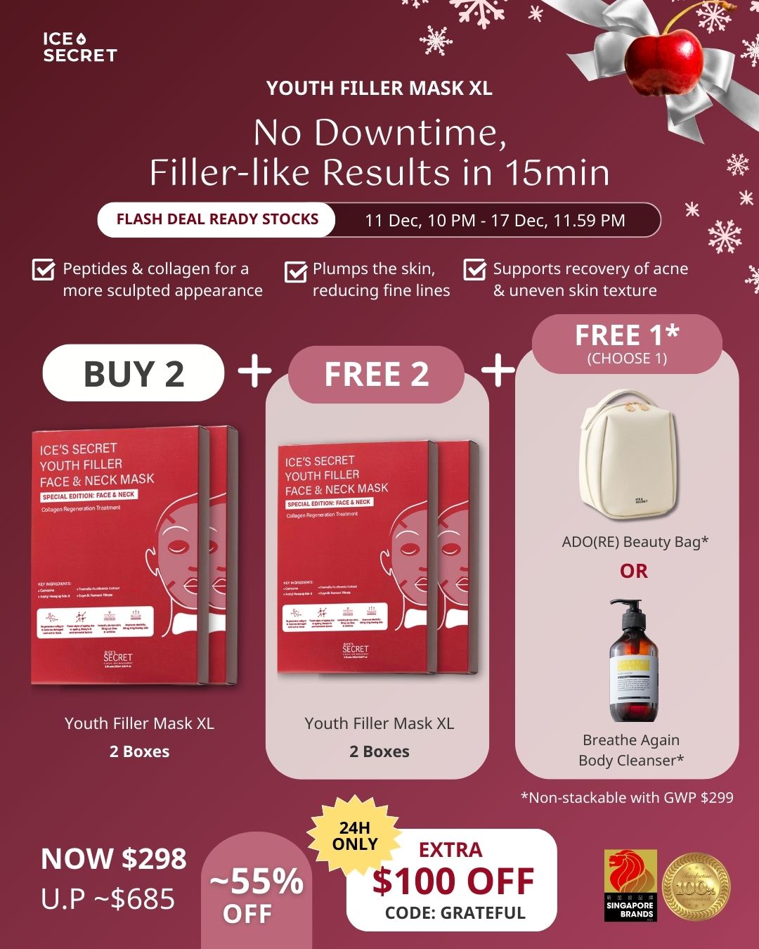 [12.12 Specials] XL Youth Filler Face & Neck Mask