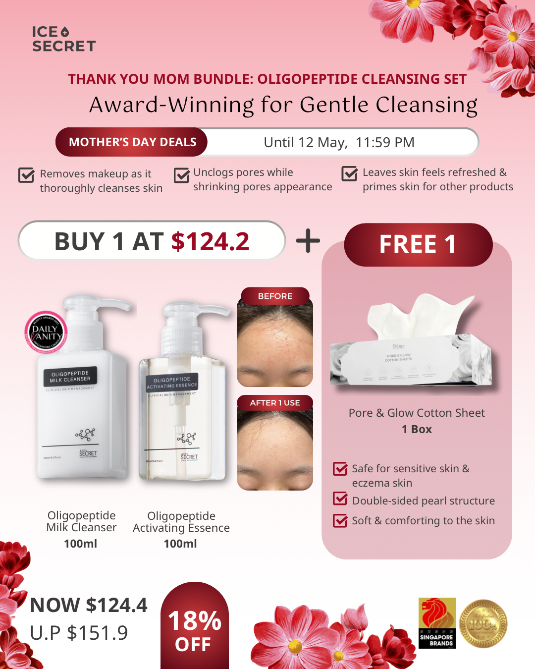 (FLASH DEALS) Signature: 2-in-1 Make Up &amp; Gentle Cleansing Set 100ML