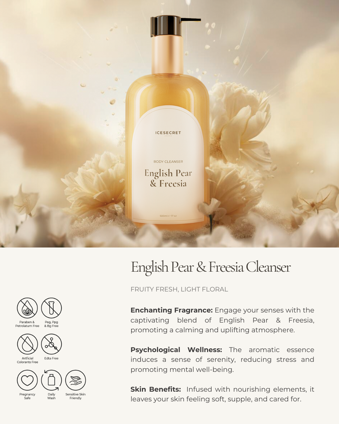 [NEW LAUNCH] English Pear and Freesia Body Luxe Cleanser