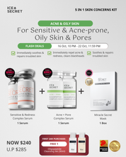 (5 in 1) Sensitive & Redness + Acne & Pore (Acne-Prone, Oily Skin & Pores)