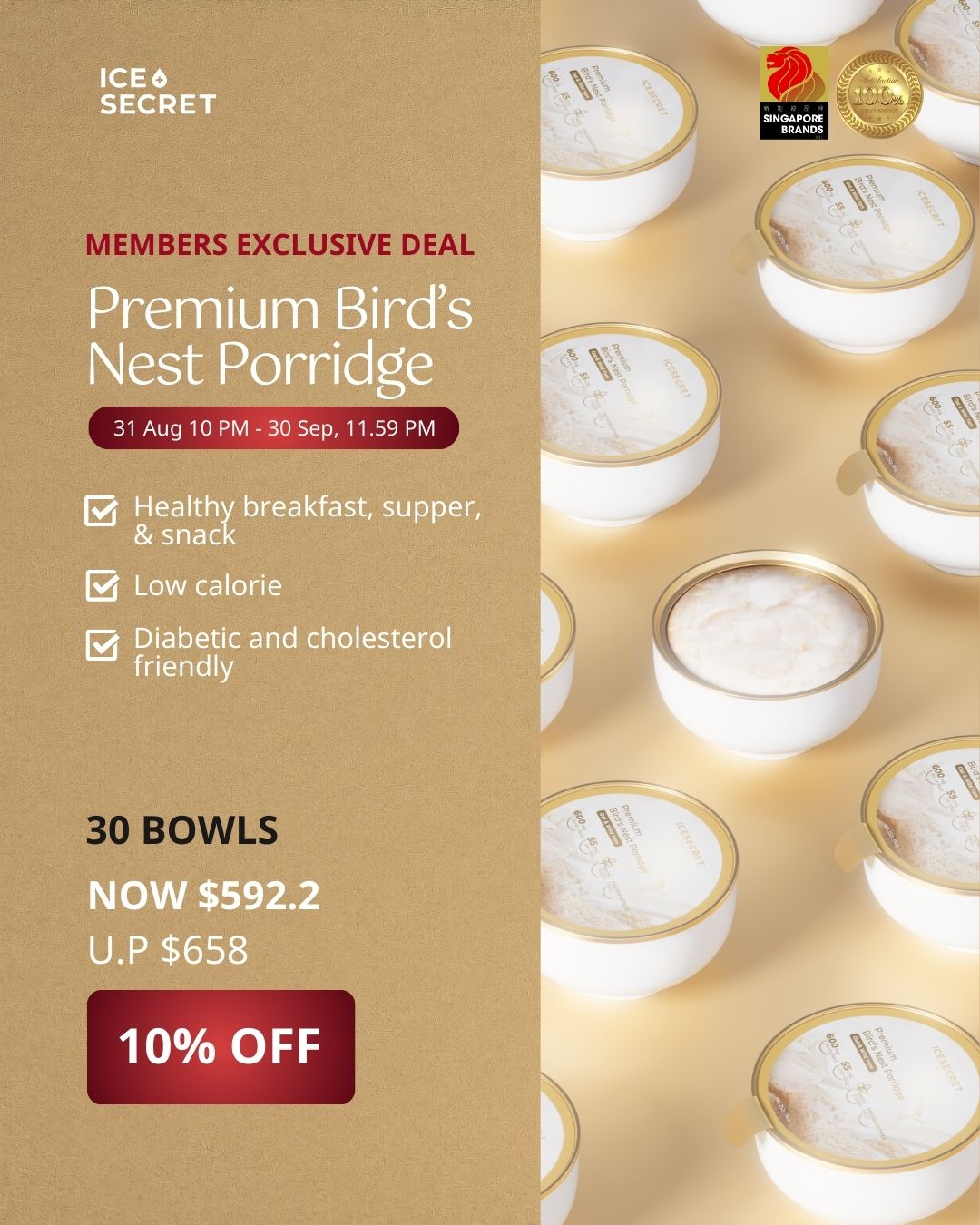 (FLASH DEALS) Premium Bird's Nest Porridge
