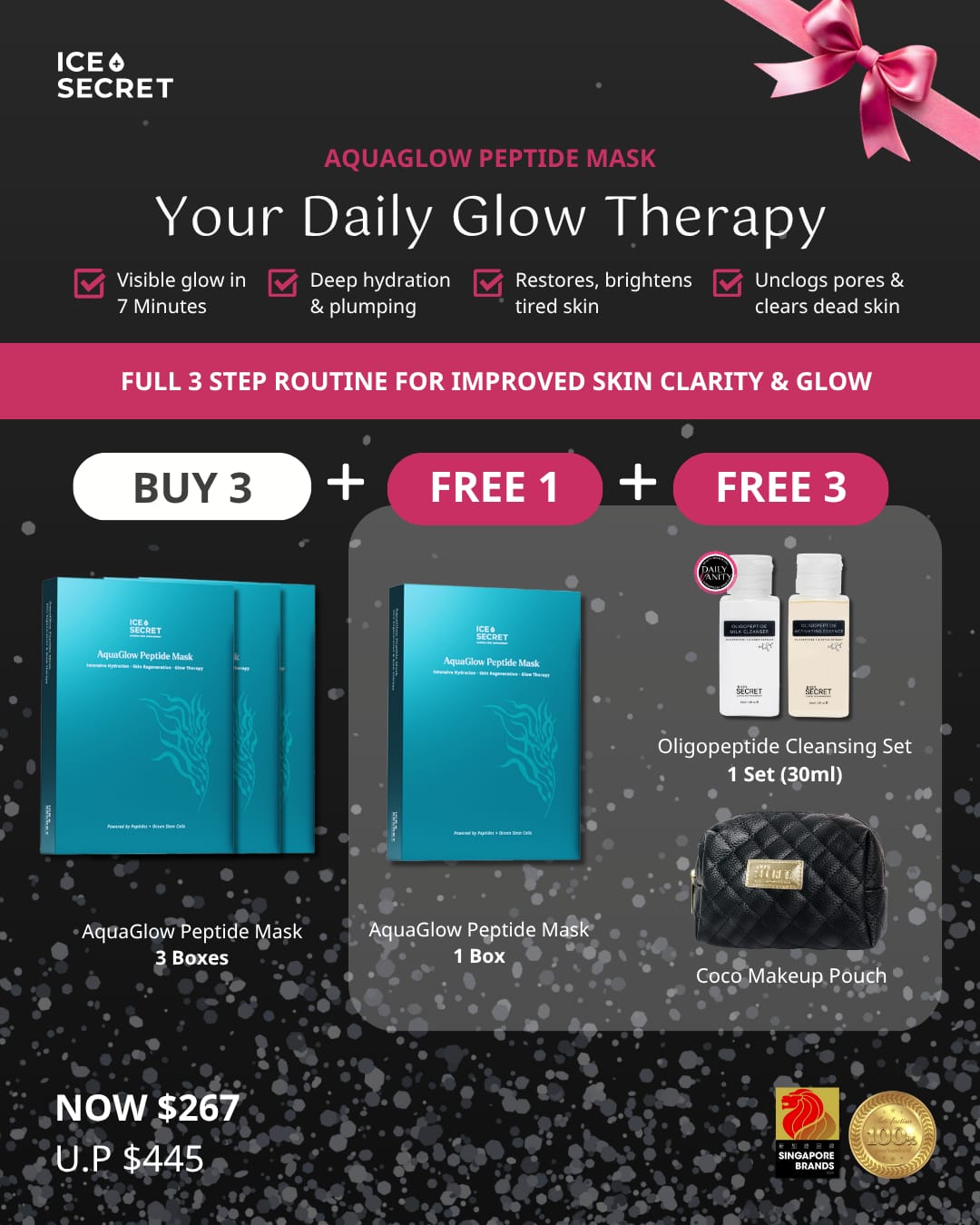 [Member's Flash Deal] AquaGlow Peptide Mask (2-Step Kit)