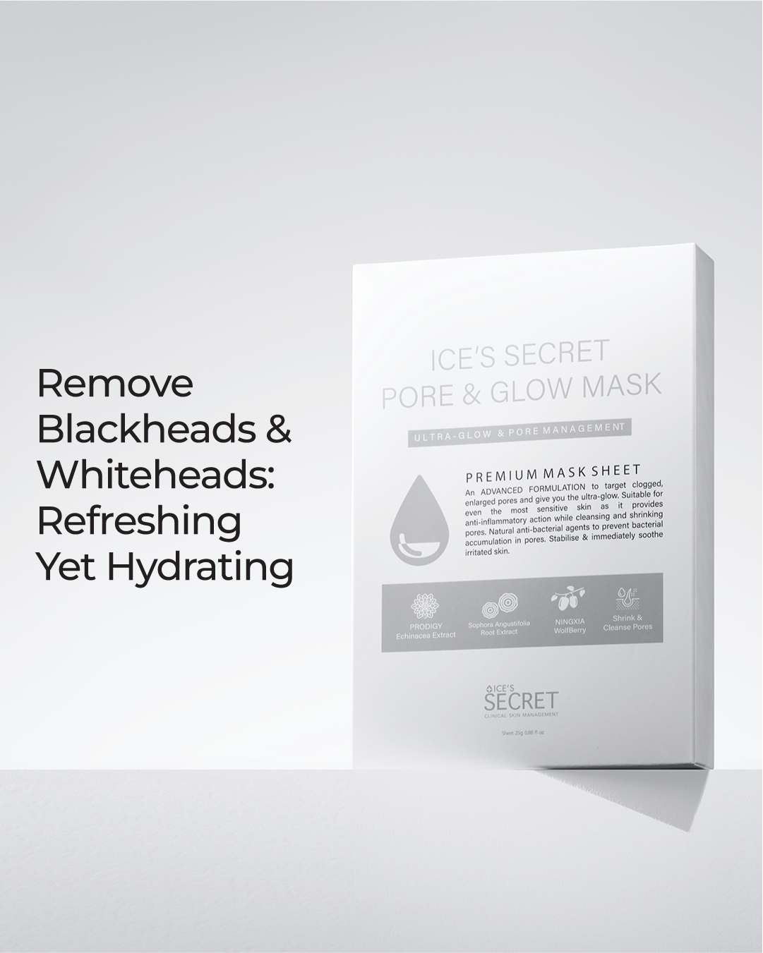 Ice Secret Pore & Glow Mask remove blackheads and whiteheads while hydrating dull skin Singapore