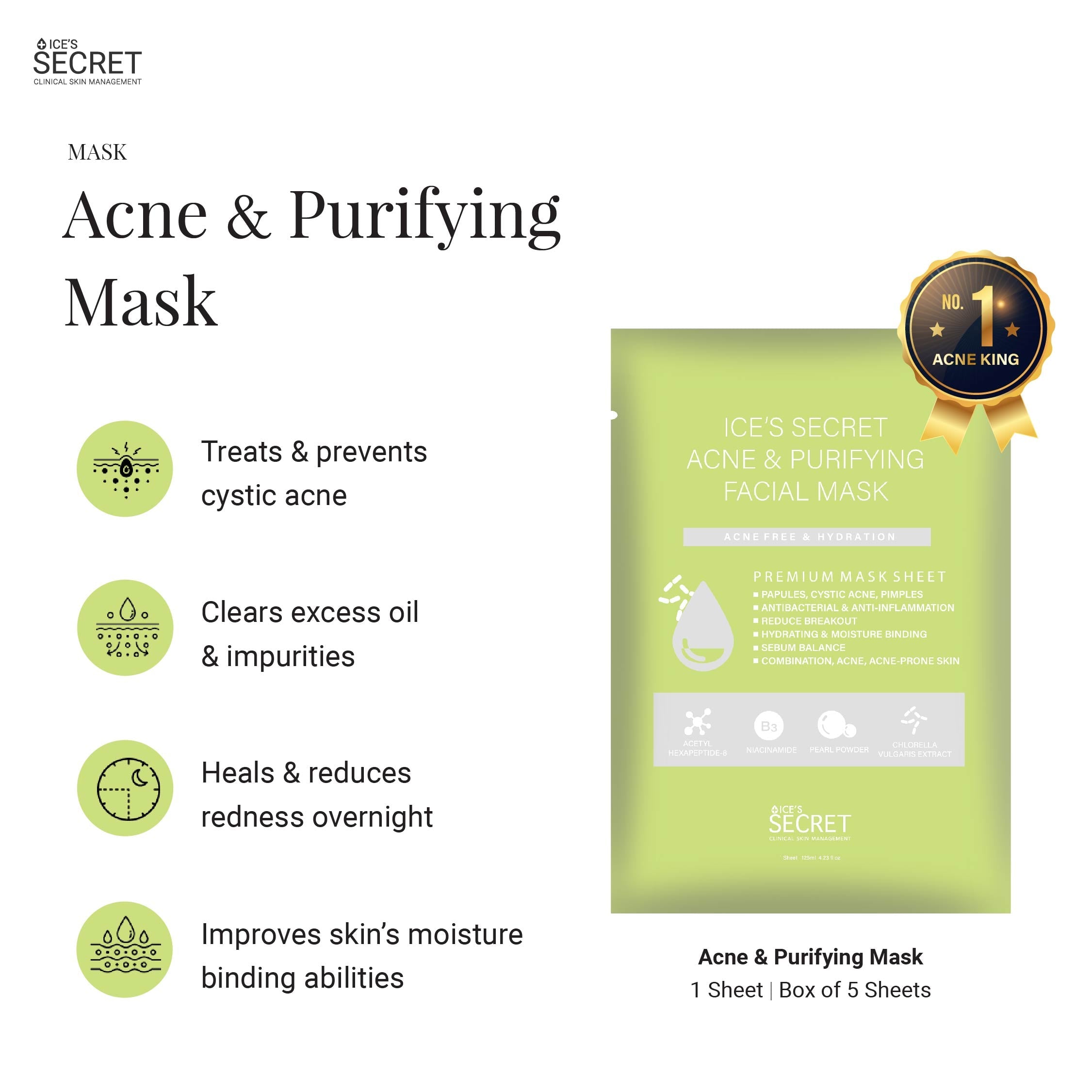 (NEW YEAR) Oil-Free Refreshing Mask FOC ACNE MASK