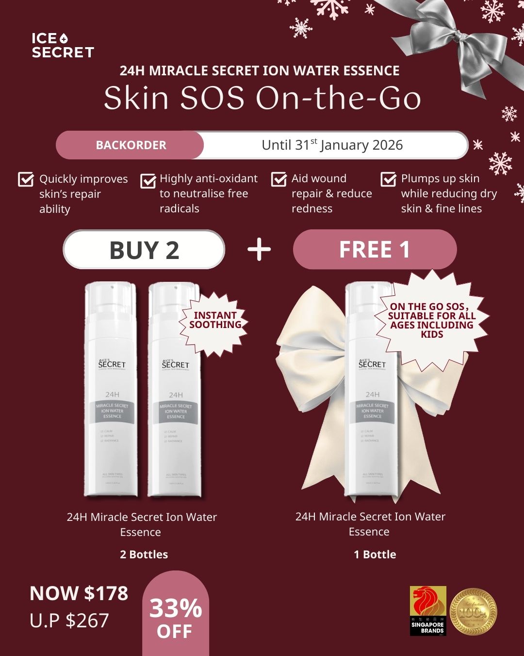 (BACKORDER) 24H Miracle Secret Ion Water Essence