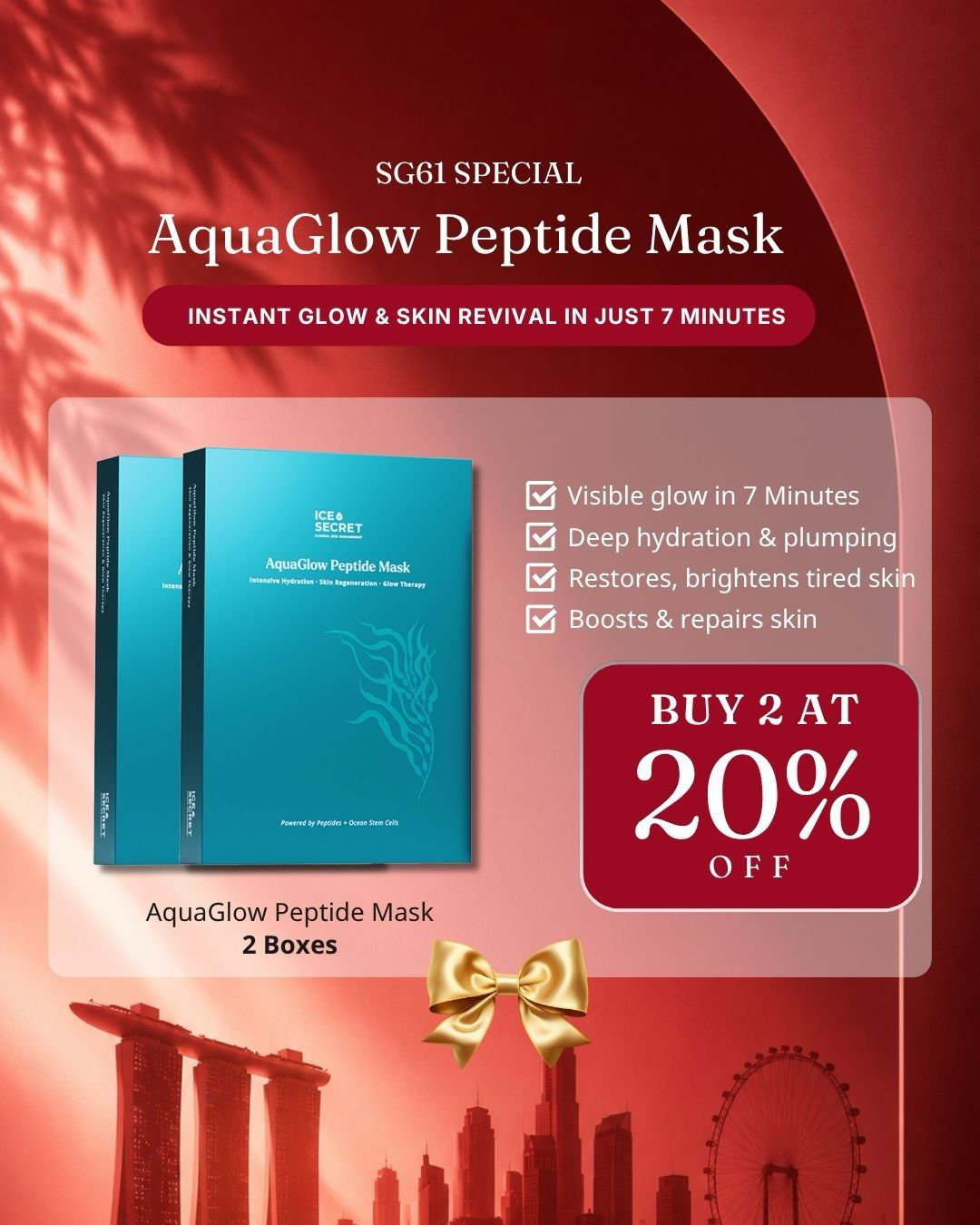 [SG61 Specials] AquaGlow Pepitide Mask Bundle