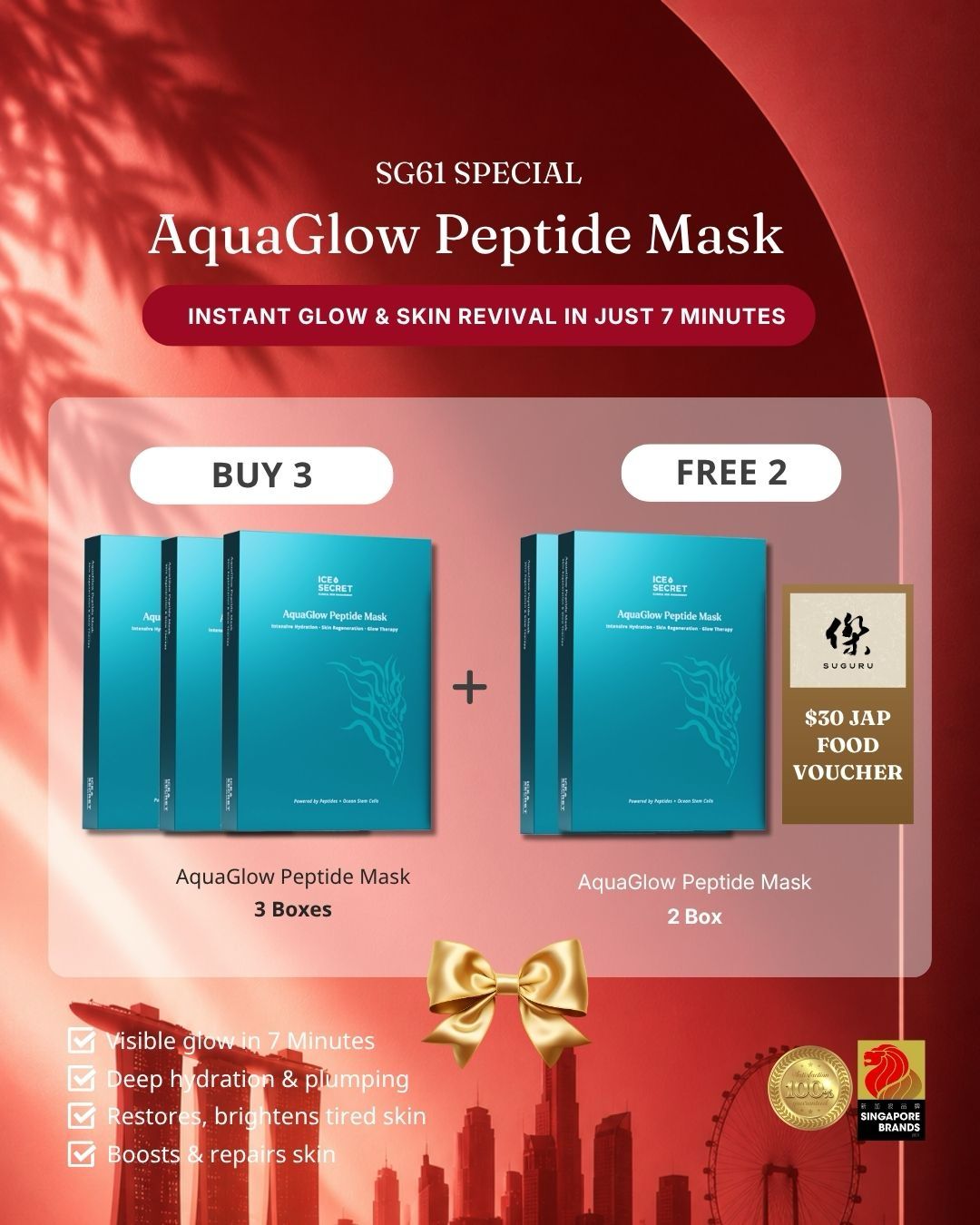 [SG61 Specials] Aqua Glow Peptide Mask Bundle