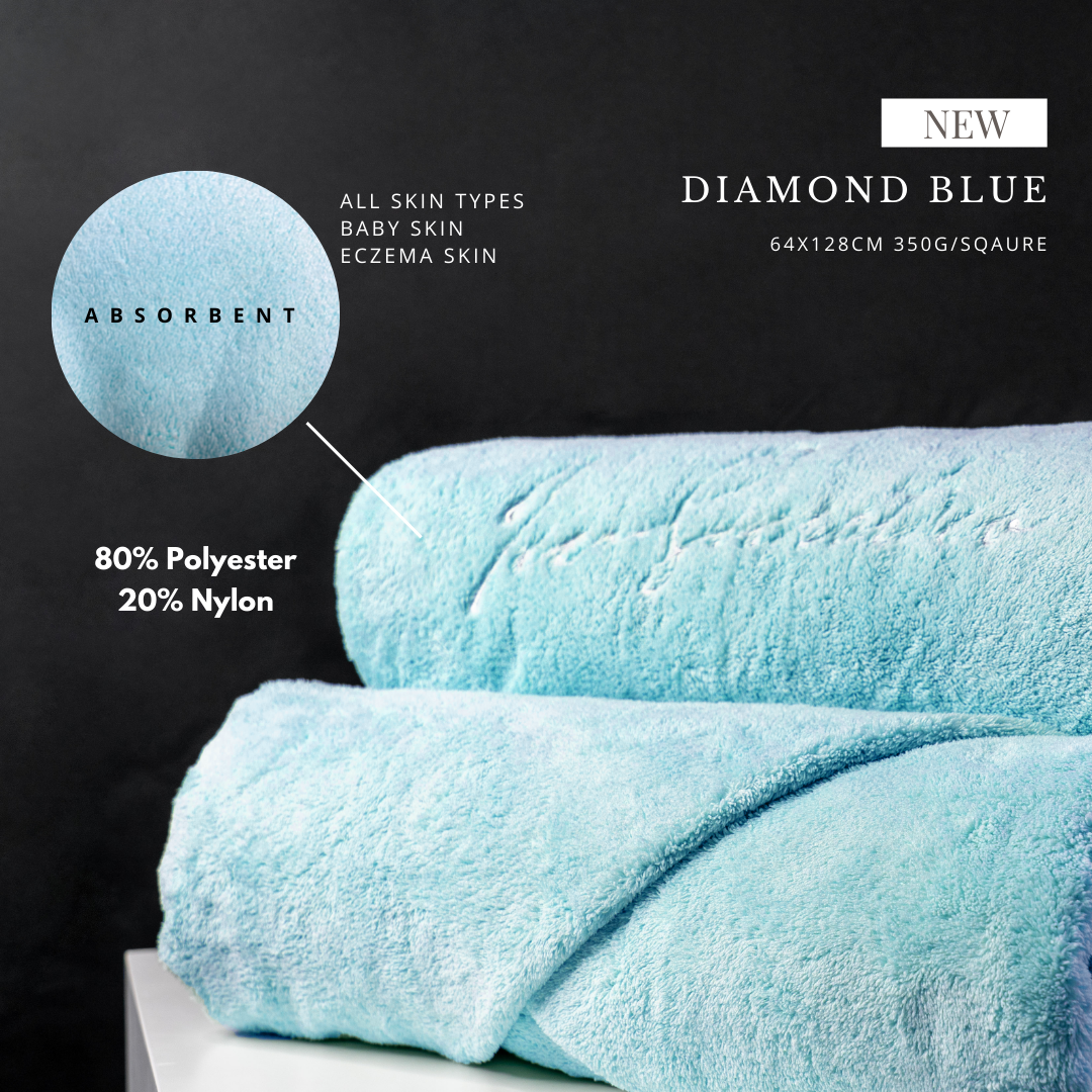 Hypoallergenic Soft Bath Towel (Diamond Blue)