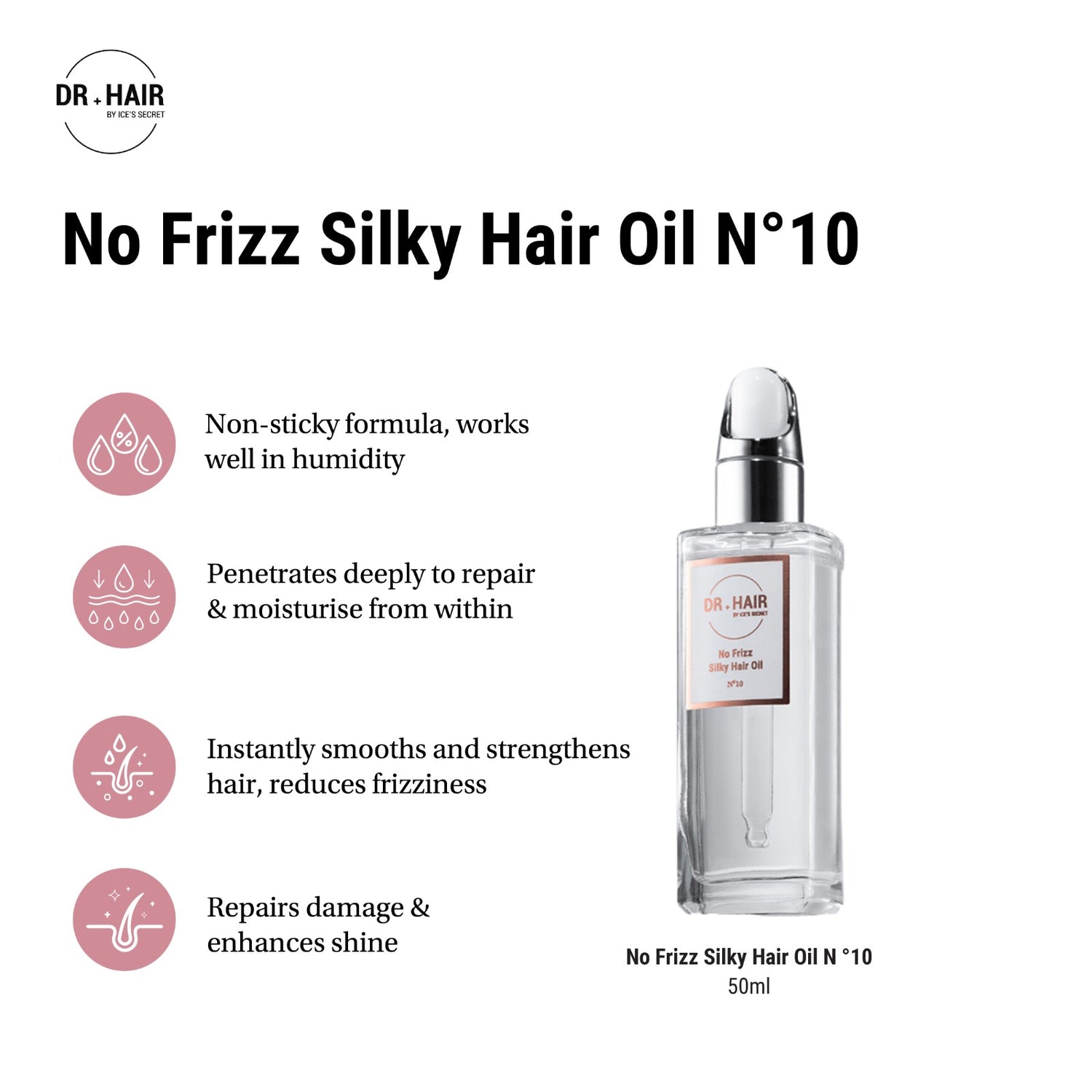 N10 No-Frizz Silky Hair Oil – Ice's Secret